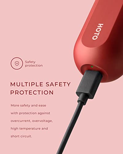 HOTO 3.6V Cordless Electric Screwdriver, 1500mAh, USB Rechargeable Battery, All-in-one Power Screwdriver, Manual-automatic Mode, 2 S2 Steel Long Bits, Ideal for Repairing Circuits/electronics