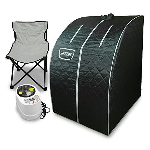 Sojourner Portable Sauna for Home - Steam Sauna Tent, Personal Sauna - Sauna Heater, Tent, Chair, Remote Included for Home Sauna - Enjoy Your Own Personal Spa