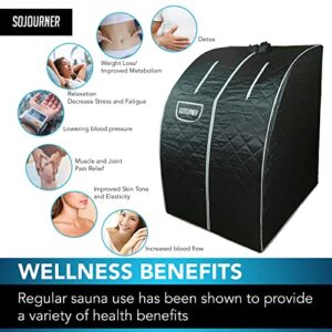 Sojourner Portable Sauna for Home - Steam Sauna Tent, Personal Sauna - Sauna Heater, Tent, Chair, Remote Included for Home Sauna - Enjoy Your Own Personal Spa