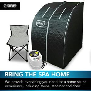 Sojourner Portable Sauna for Home - Steam Sauna Tent, Personal Sauna - Sauna Heater, Tent, Chair, Remote Included for Home Sauna - Enjoy Your Own Personal Spa