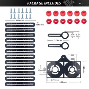 SUNLFPROD Multi Angle Measuring Ruler Pro, Universal Multi Angle Tool, 12-Sided Aluminum Alloy Full Metal Angle Measurement & Opening Locator, Tile Holes Measure Ruler with 5-Hole Positioning Aperture