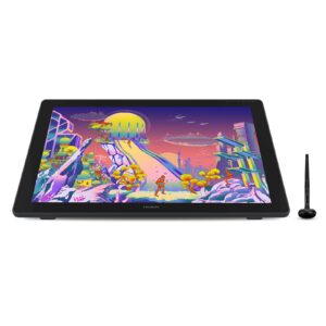 huion kamvas 24 plus 2.5k qhd graphic drawing tablet with screen, 140% srgb full-laminated qd drawing monitor with battery-free stylus 8192 pen pressure tilt for pc, mac, android, 23.8inch pen display