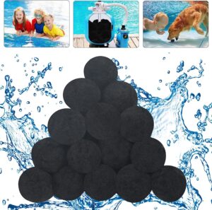 funteks 3.1 lbs pool filter balls eco-friendly fiber filter media for swimming pool above ground pool hot tubs filters alternative to sand(equivalent to 110 lbs filter sand)