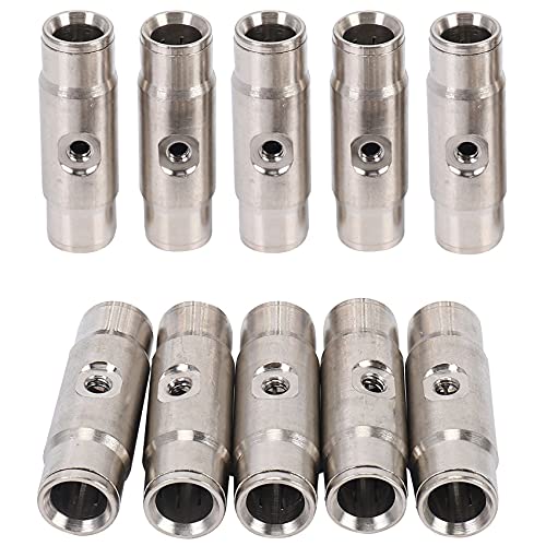 Padyrytu Brass Slip Connector for Misting System,3/8 inch Connector, 1000 PSI Rated, 10Pcs in one Package(Single Spray)