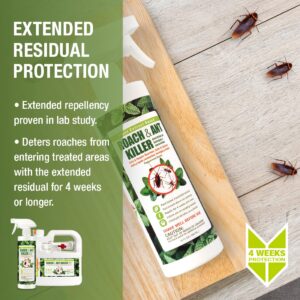 EcoRaider Roach Killer and Repellent (16oz), Fast Kill & Lasting Repellency, Green & Non-Toxic