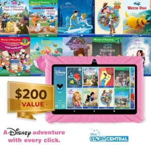 Contixo Kids Tablet V8, 7-inch HD, Ages 3-7, Toddler Tablet with Disney E-Bookd, Parental Control - Android 11, 32GB, WiFi, Learning Tablet for Children w/ 50 Disney Storybooks Apps (Value $200), Pink