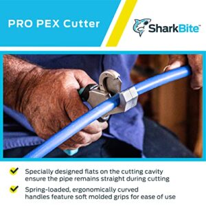 SharkBite Pro PEX Pipe Cutter with Replaceable Blade, PEX, PE-RT, HDPE, Polyethylene Tubing, 25880