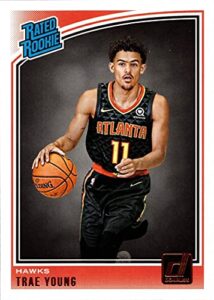 2018-19 panini donruss basketball #198 trae young rookie card - rated rookie