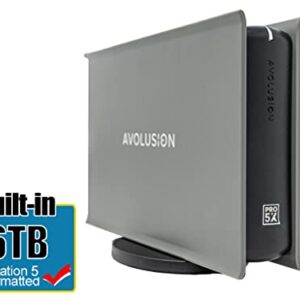 Avolusion PRO-5X Series 6TB USB 3.0 External Gaming Hard Drive for PS5 Game Console (Grey) - 2 Year Warranty