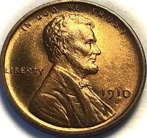 1910 s lincoln wheat cent red bu penny seller mint state