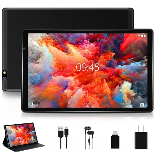 FACETEL Android 10 Tablet Q3Pro Tablets: Octa-Core Processor, 3 GB RAM 32 GB IPS HD Display, Google GMS, Wi-Fi, Bluetooth, GPS, Keyboard & Mouse, Metal Black