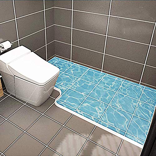 Frantie 67 Inch Collapsible Shower Threshold Water Dam, Ideal for Wheelchair Accessible Silicone Shower Barrier Water Stopper Retention System Dry and Wet Separation for ADA Shower Bathroom (5.5ft)