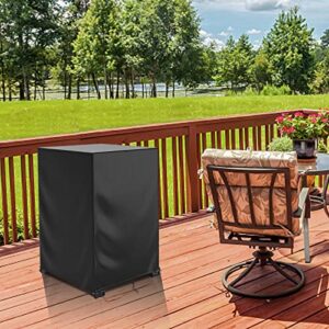 Fire Pit Cover Square Waterproof, 21.6"L x 21.6"W x 35.4"H Durable Gas Outdoor Firepit Cover, Patio Fireplace Cover Wind/Fading/Dust/Sun Resistance