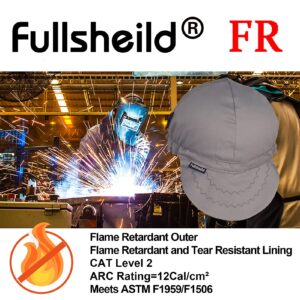 Fullsheild Cotton FR Neck Gaiter Welding Cap Set Flame Resistant 12 CAL Face Muffler Cover with Weld Hats for Welder Automotive Working