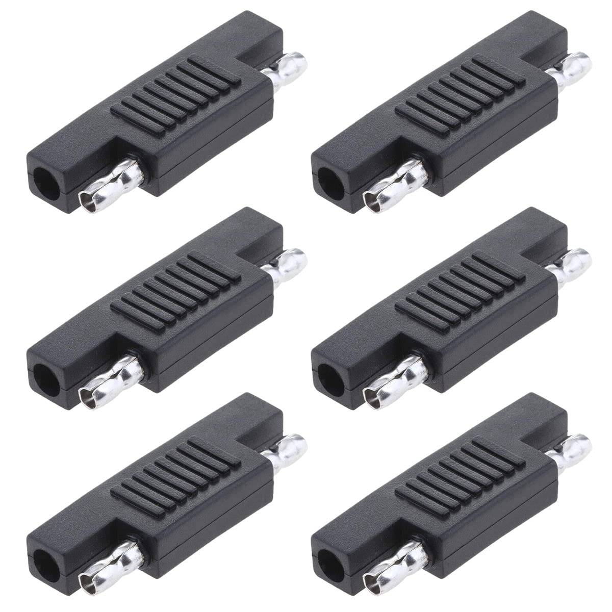 DKARDU 6PCS SAE to SAE Polarity Reverse Adapter Quick Disconnect SAE Male to Male Connectors SAE Cable Plug for Solar Panel, Automotive