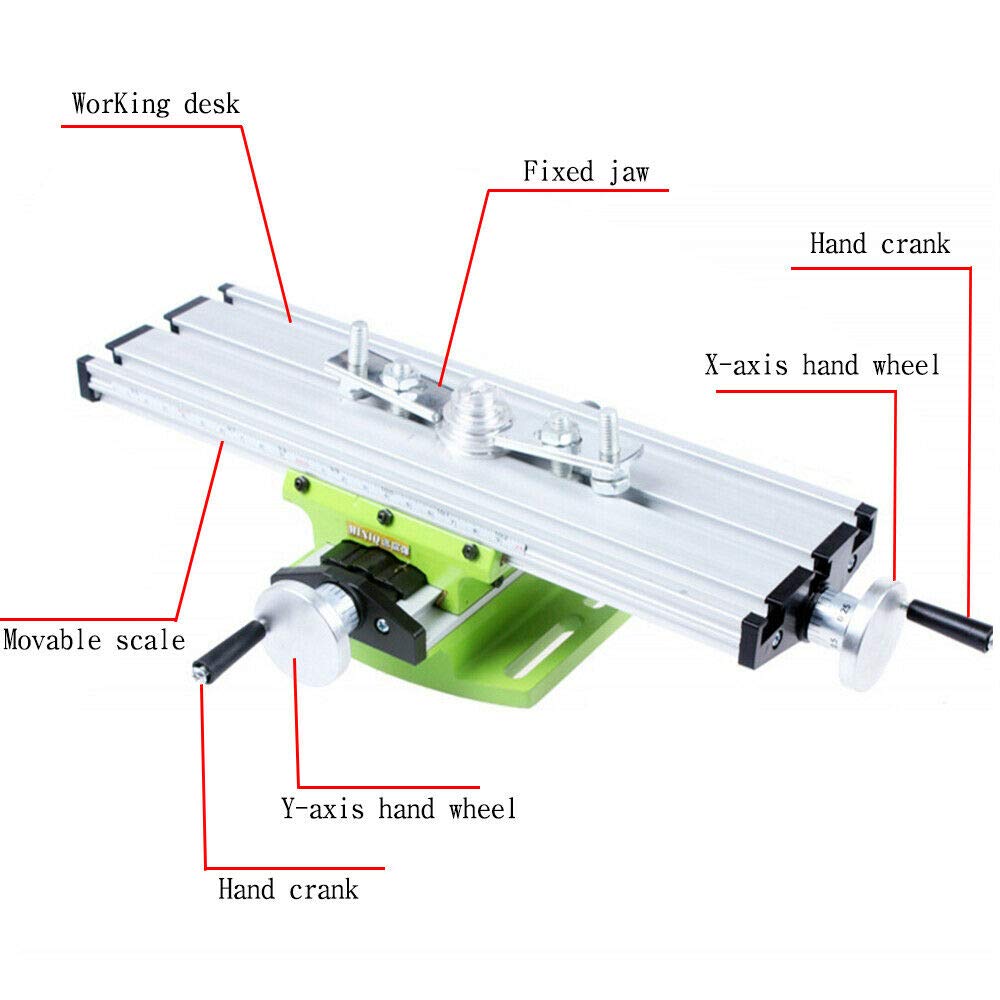 Multifunction Worktable Milling Working Cross Table Milling Machine Slide Table Vise Fixture for DIY Lathe Bench Drill Adjustment X-Y