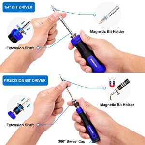 SHARDEN Precision Screwdriver Sets Magnetic 1/4 Inch Nut Driver Set Multi Screwdriver 191-in-1 Repair Tool Kit for Computer, iPhone, Laptop, Cell Phone, PS4, Nintendo, Xbox, Electronics, Household…