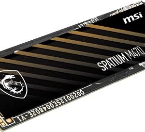 MSI SPATIUM M470 PCIe 4.0 NVMe M.2 1TB Internal SSD PCIe Gen4 NVMe 1.3 3D NAND 3300 TBW (SPATIUM M470 PCIe 4.0 NVMe M.2 1TB)