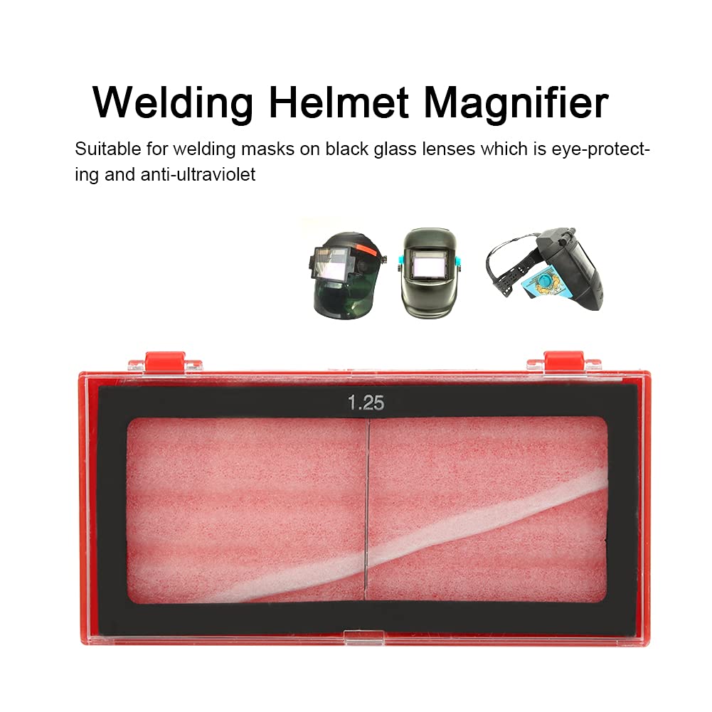 Welding Glass Magnifier Lens Glass Eye-Protecting Anti-Ultraviolet Welder Accessories 0.75/1.25/1.75/2.25 Diopter (1.25)
