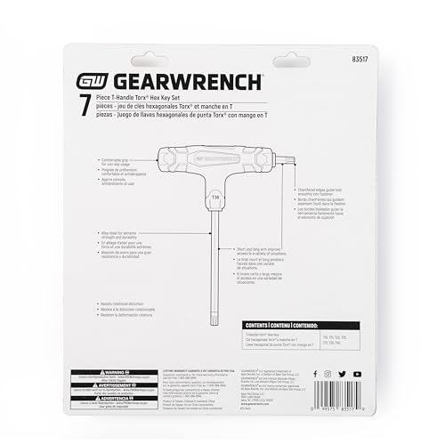 GEARWRENCH 7 Piece T-Handle Torx Key Set - 83517