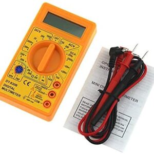 White Deer Multimeter, DT-830B Amp Volt Ohm Tester Ammeter Voltmeter Multifunctional Portable LCD Digital Ohmmeter Meter Electricians Tools(Yellow )