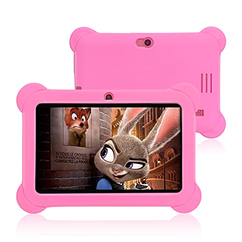 Zeepad 7inch Kids Android Tablet 16GB Hard Drive 1GB RAM Wi-Fi Camera Bluetooth Play Store Apps Games (Pink)