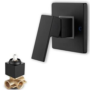 single-function black shower handle valve trim kit shower valves wall mount brass faucet shower rough-in valve bathroom trim kit single handle tub shower valve mixer