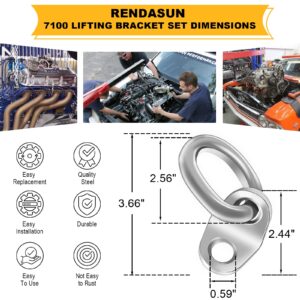7100 Lifting Bracket Set, 2 Set, 5,500 lb, Engine Lift Bracket, Engine Support bar, for Lifting Slings and Load Levelers, Lifting Bracket Set. Capacity Lifting Bracket. Can Withstand 5500 pounds.