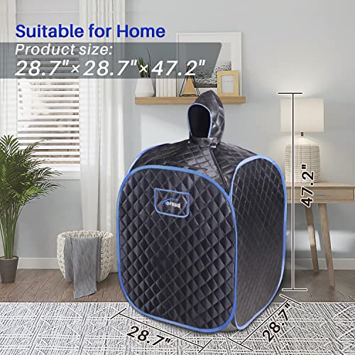TOREAD Portable Folding Steam Sauna with 1000W&2L steam Generator, Personal Sauna Tent for Relaxation, Fast Heating in 6 Min, with Remote Control, Black