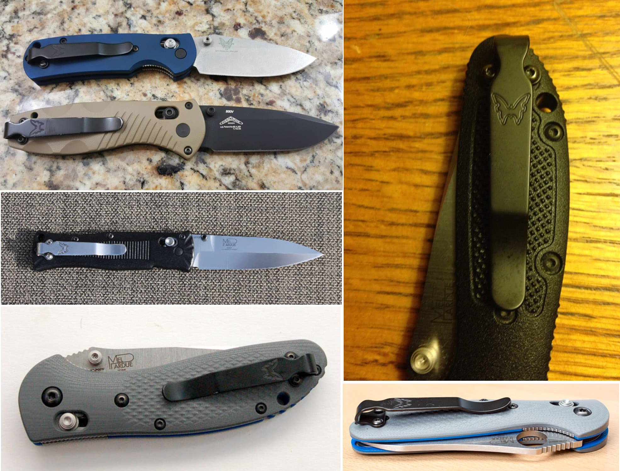 HAISDA Deep Carry pocket clips, Pocket Knife Clip for Knifemaker and DIY Folding Knives, Pack of 2