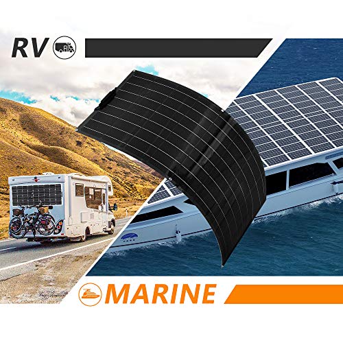 Socentralar Flexible Solar Panel Kit 100Watt 12V Solar Panel System with 12V24V 10A Controller ,Extension Cable Used in Cars,RV, Boats Trailer Outdoor