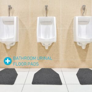 Nuanchu Nonslip Urinal Mats Urinal Floor Mats Water Absorption Urinal Mat Bathroom Urinal Floor Pads for Men's Bathroom Restroom (6, Gray)