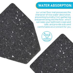 Nuanchu Nonslip Urinal Mats Urinal Floor Mats Water Absorption Urinal Mat Bathroom Urinal Floor Pads for Men's Bathroom Restroom (6, Gray)