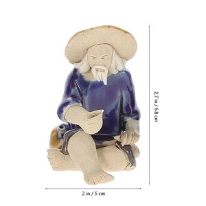 Cabilock Car Accessories Car Decor Car Decor 3pcs Fisherman Figurines Chinese Sitting Fishing Garden Statue Chinese Elder Statue Landscape Micro Bonsai Terrarium Aquarium Ornaments for Car Decor