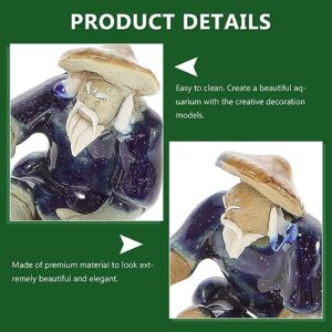 Cabilock Car Accessories Car Decor Car Decor 3pcs Fisherman Figurines Chinese Sitting Fishing Garden Statue Chinese Elder Statue Landscape Micro Bonsai Terrarium Aquarium Ornaments for Car Decor