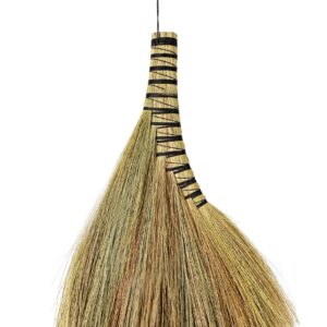 Handmade Turkey Wing Whisk Broom 13inch Asian Thai Feather Duster Natural Grass Dustpan Hand Brush