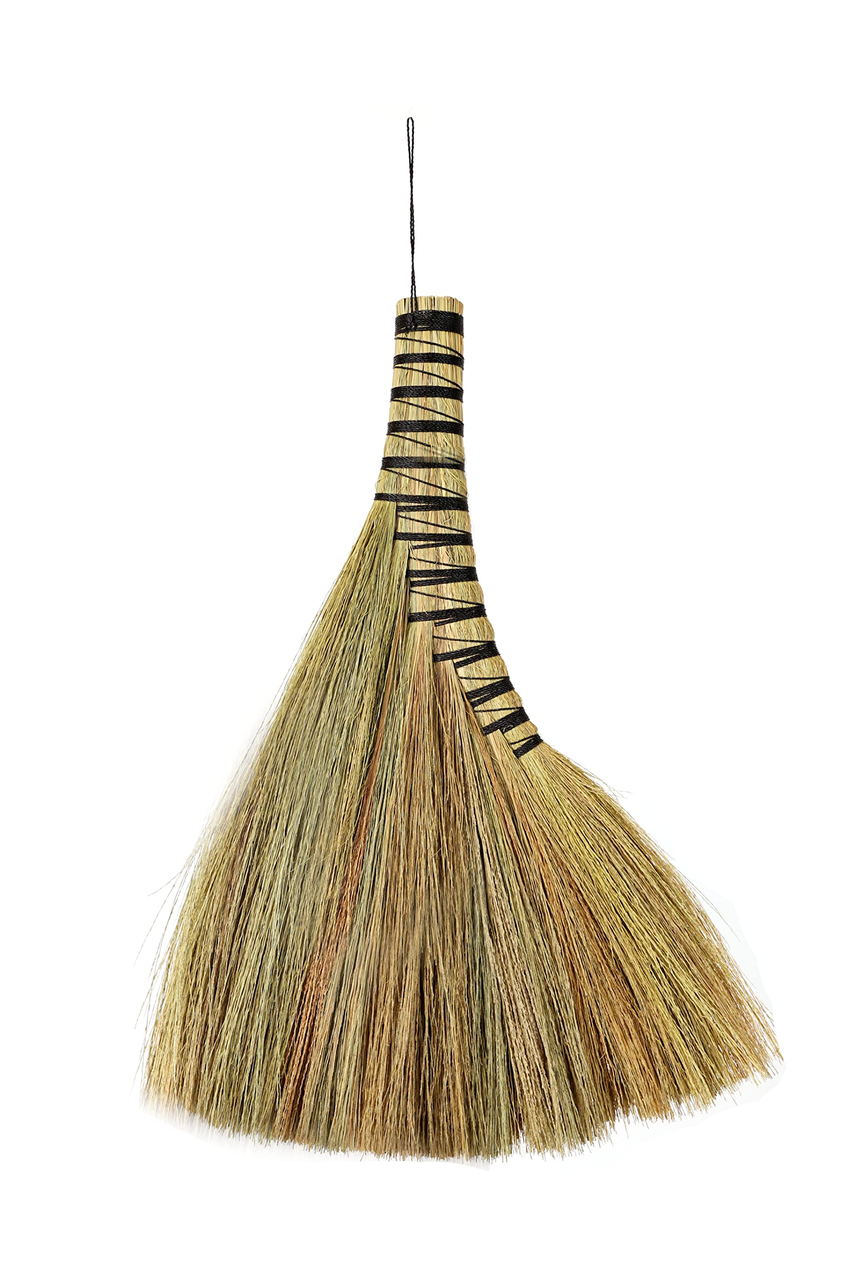 Handmade Turkey Wing Whisk Broom 13inch Asian Thai Feather Duster Natural Grass Dustpan Hand Brush