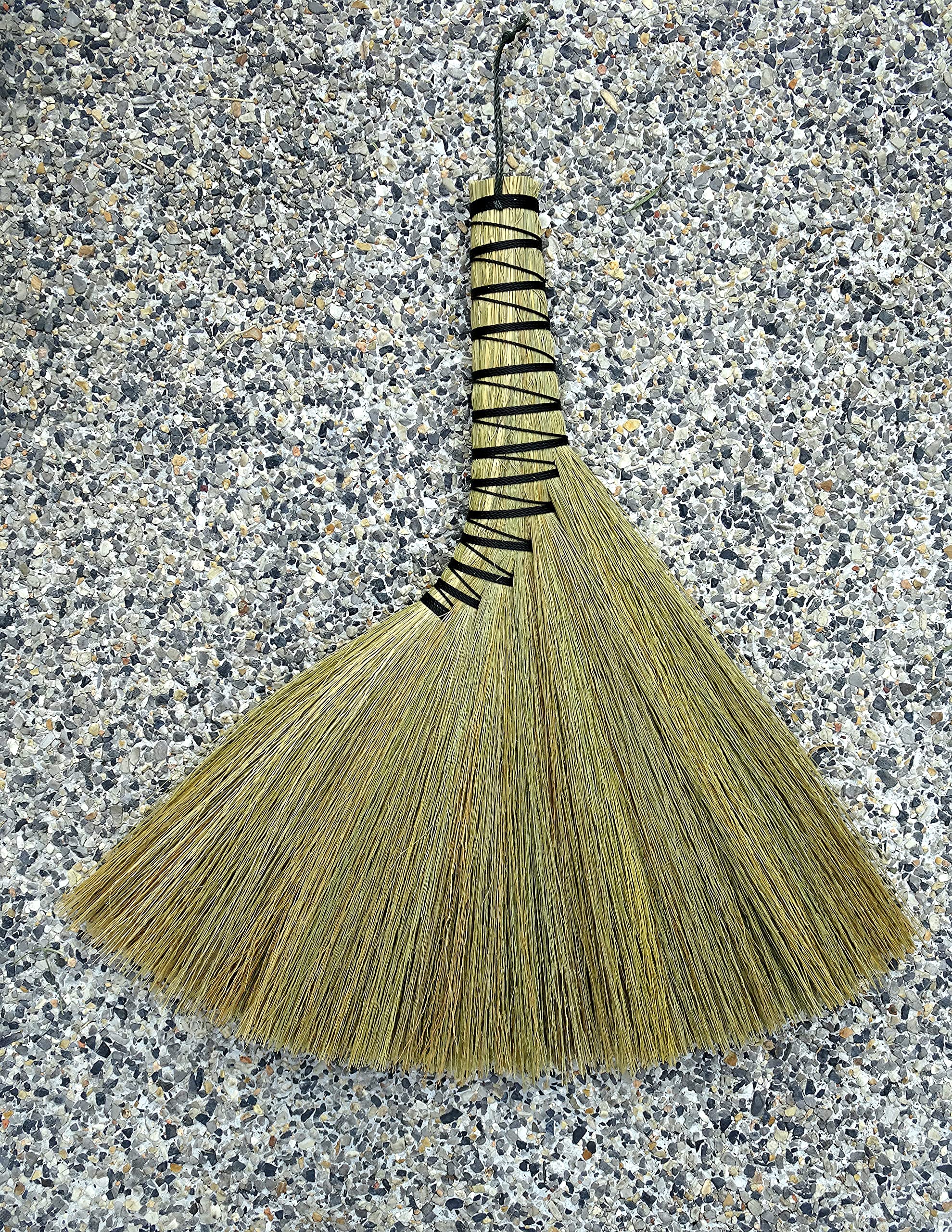 Handmade Turkey Wing Whisk Broom 13inch Asian Thai Feather Duster Natural Grass Dustpan Hand Brush