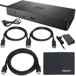 dell performance dock wd 19s wd19s (wd19s180w) 180w docking station with 130w power delivery + zoomspeed hdmi cable + 2 x zoomspeed displayport cables + starter bundle