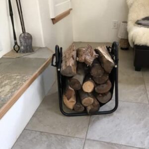 Rocky Mountain Goods Fireplace Log Holder with Removable Canvas Firewood Carrier - Firewood Rack Holds the Wood and the Removable Canvas Tote Makes Hauling Wood Easy and Convenient - 2 Products in One