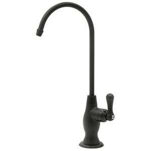 express water deluxe water filter faucet – matte black faucet – 100% lead-free drinking water faucet – compatible with reverse osmosis water filtration systems