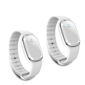 wskvlcg ultrasonic mosquito repellent bracelet watch, usb rechargeable anti mosquito repeller wristband suitable for adults and kids - mosquito insect repellent band (2 pack, white) (m1)