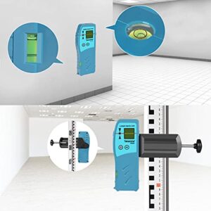 Takamine Laser Receiver for Laser Level - Green Laser and Red Beam Receiver for Pulsing Line Lasers, Three-sided Smart LED Displays, Adjustable Speaker, Two-Sided Level Bubble Bottle, Clamp Included