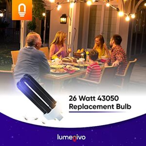 lumenivo 26 Watt Bug Zapper Bulb Replacement for DynaTrap 43050 26W Bug Zapper Light Bulbs Outdoor for Mosquito Control - for Models DT1750 and DT1775 - ¾ Acre and 1 Acre Coverage - 3 Pack