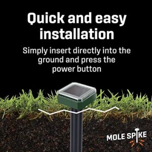 Exterminators Choice Ultrasonic Mole Spikes to Rid Lawns & Gardens of Rodents - 8 Pack - Solar Powered Rodent Repeller is an Energy Saving and Humane Pest & Gopher Repellent - Mole Repellent