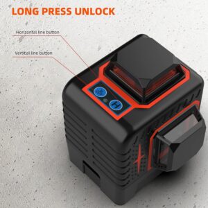 HILDA 4x360°Laser Level 16 Lines Green Line Laser Self Leveling with Alarm, 2x360° Vertical and 2x360°Horizontal laser level, Rechargeable Li-ion battery, for Indoor and Outdoor Construction (AM04)