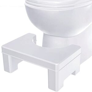 toilet stool, detachable toilet potty step stool for adults and kids，7"tall heavy duty plastic portable squatting poop foot stool , bathroom non-slip toilet assistance step stool - modern sleek design
