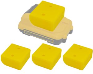 barnyard intel battery holder and cover for dewalt 12v max (4-pack yellow)