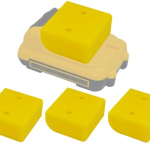 Barnyard Intel Battery Holder and Cover for Dewalt 12V Max (4-Pack Yellow)