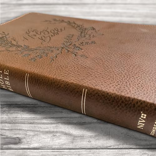 Hand Lettered and Laser Engraved NIV Reference Leathersoft Bible, Personalized Gift, Custom Name Engraving Available